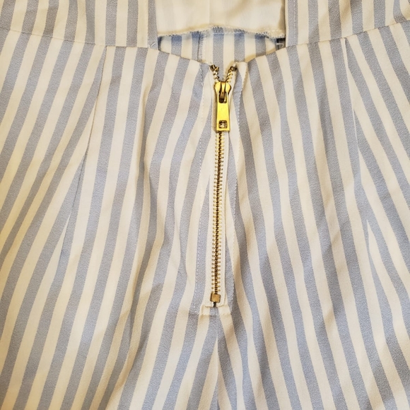 Shop 17 Deep V Neck White And Blue Romper Butterfly Sleeves Women S - Picture 7 of 11